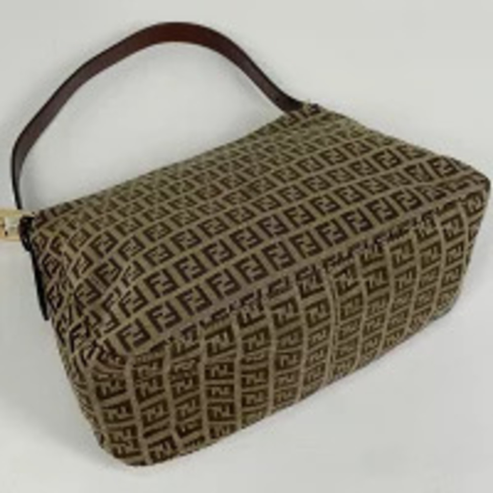 Fendi Bucket Bag Shoulder Canvas Zucchino Mamma Brown